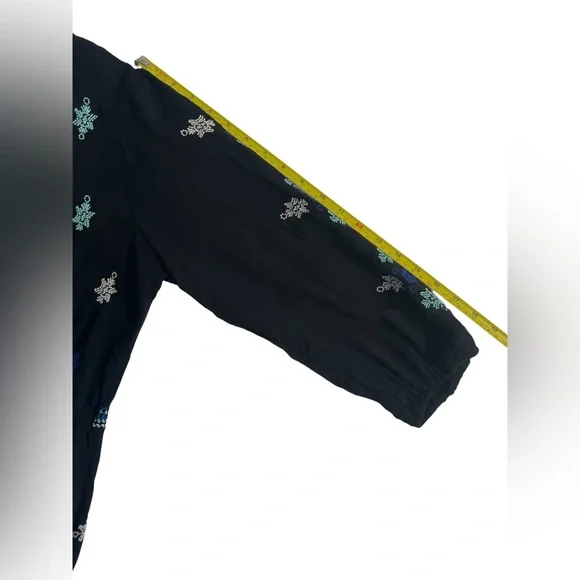 Free People Walking On A Dream Embroidered Mini Dress Black Boho Tunic Size M - Picture 13 of 13